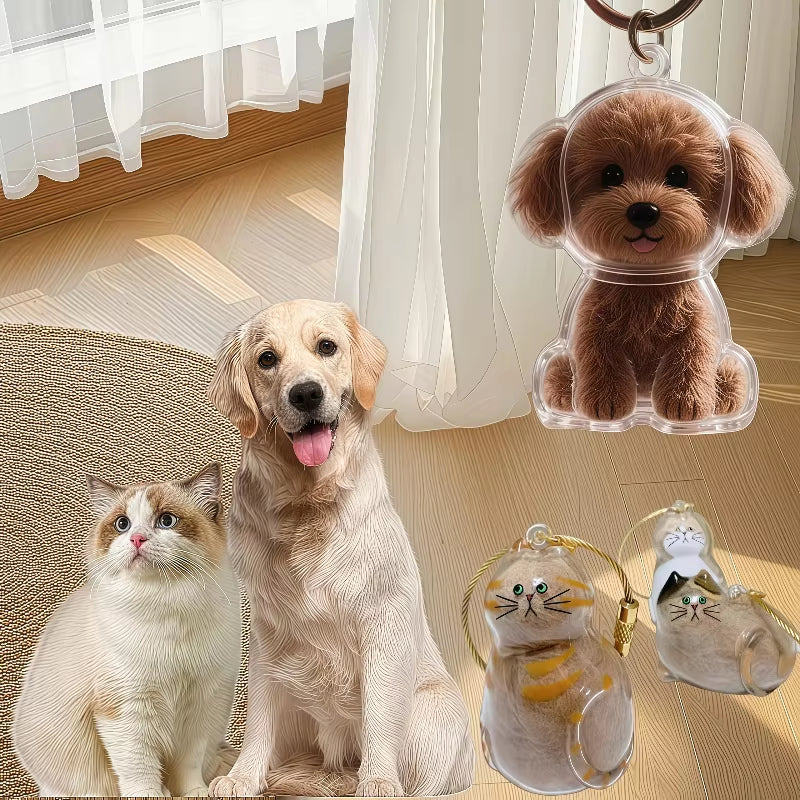 Pet Hair Memory Keychain – A Cute Keepsake for Dog Lovers